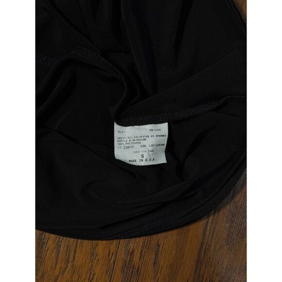 BCX Womens Size S Black Ruffle Front Halter Neck Elegant Chic Party Dress - Picture 10 of 10